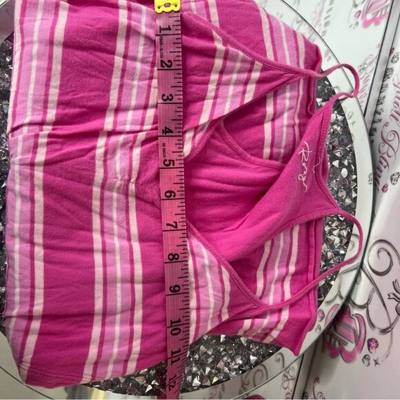 Roxy tank top stripes candy Colors strappy pink and White Striped beach surf - Picture 7 of 8